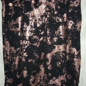 LuLaRoe Black and Pink Midi Skirt